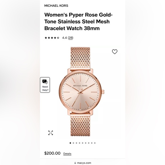 Michael Kors Rose Gold Mesh Watch - Picture 9 of 11